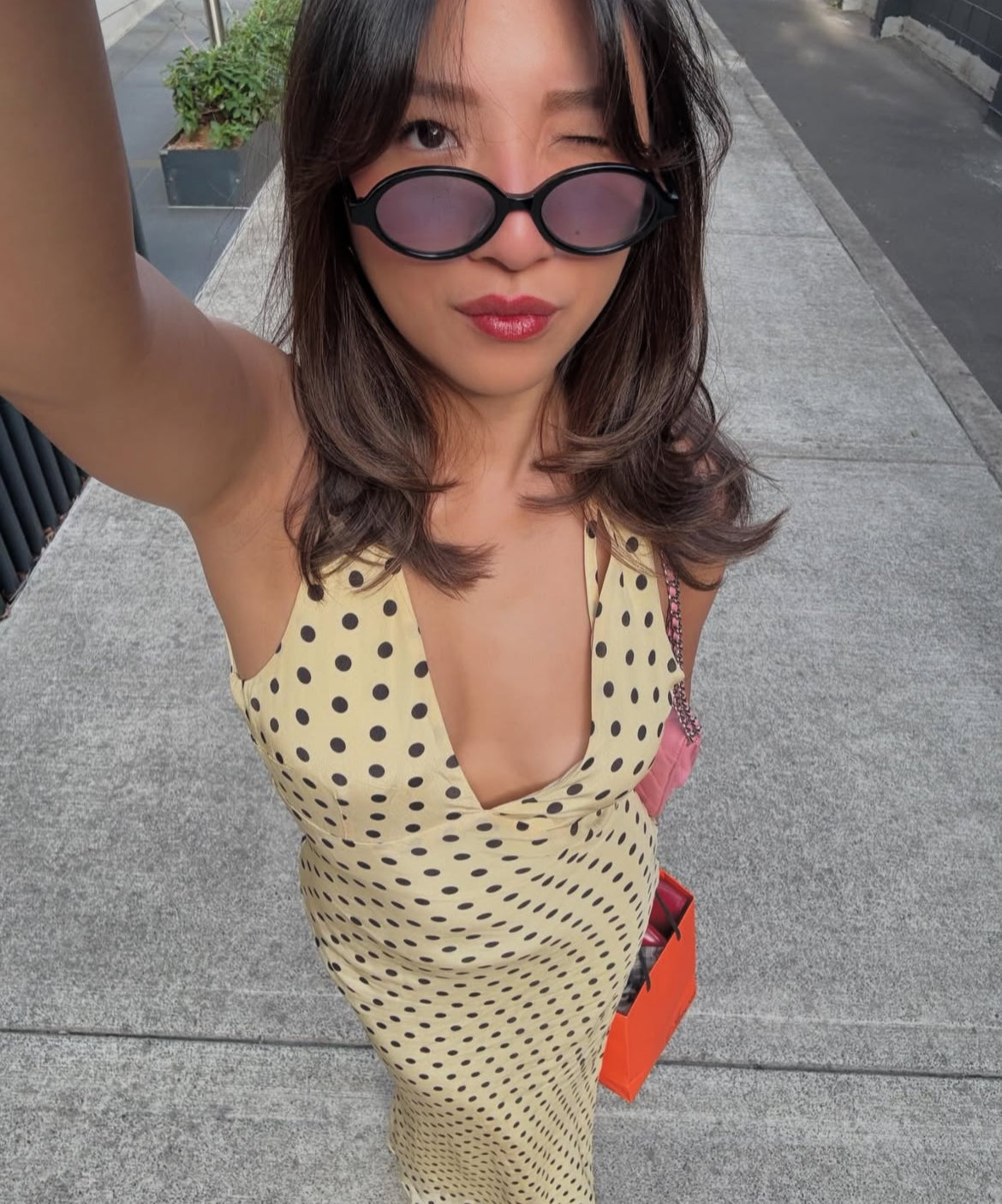 Tulip Midi Dress in Butter Spot