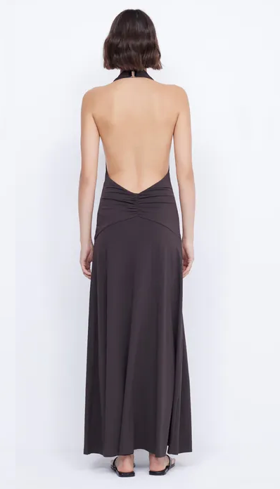 Blanche Halter Maxi in Espresso