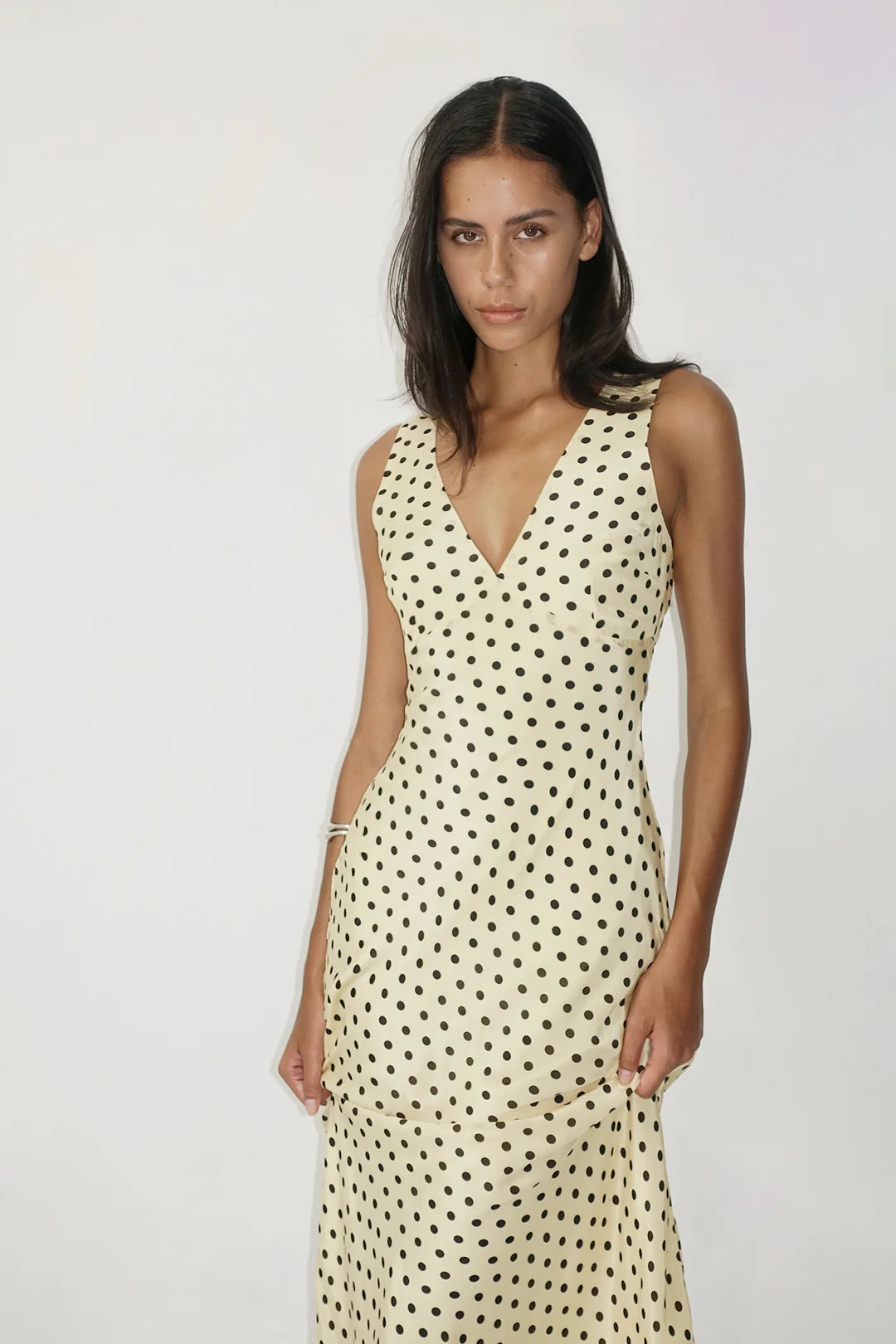 Tulip Midi Dress in Butter Spot