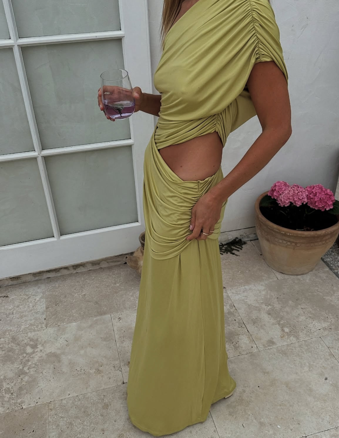 Crave Rouched Dress in Fig